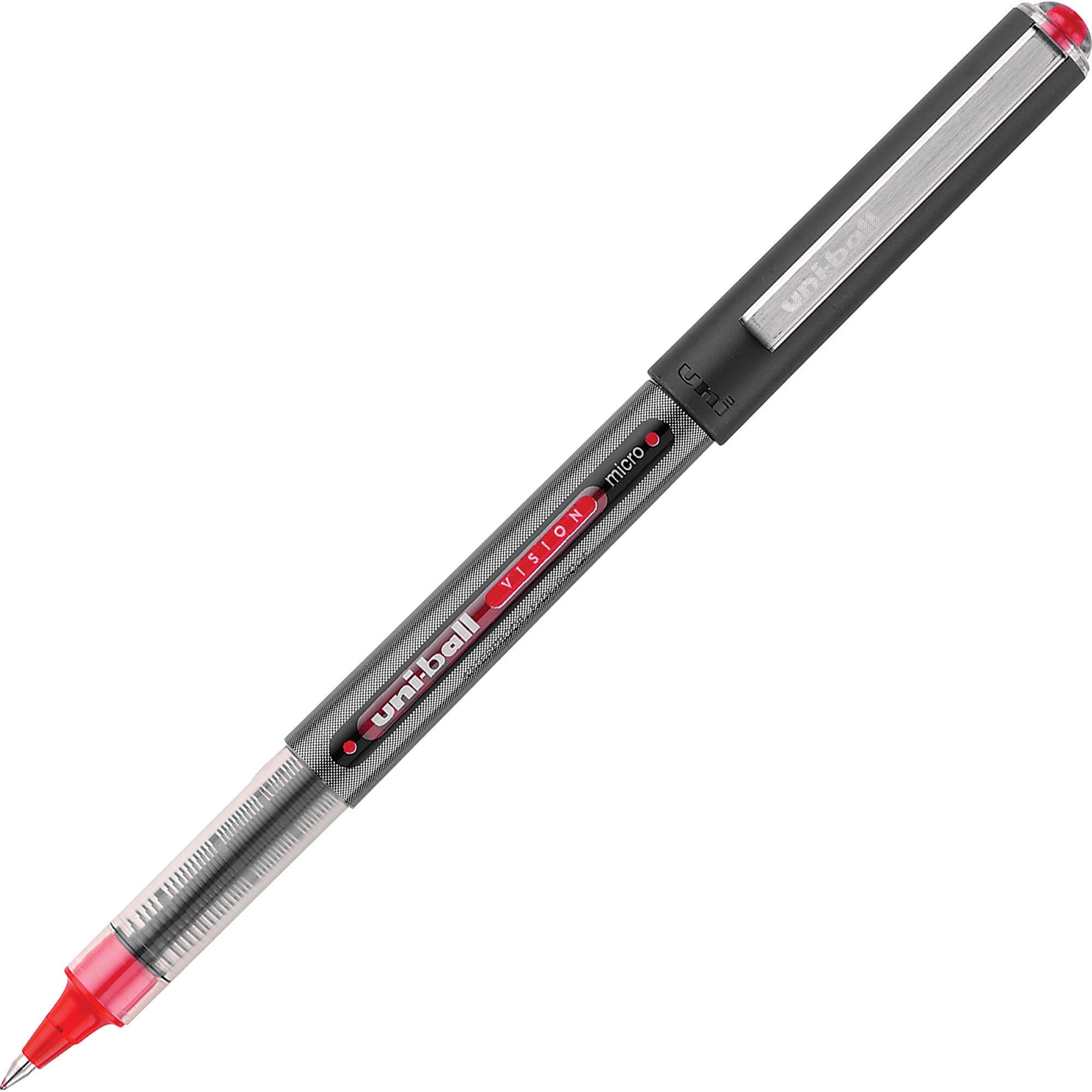 Uni-Ball Vision Rollerball Micro Point Pen (0.5 mm) (Red)